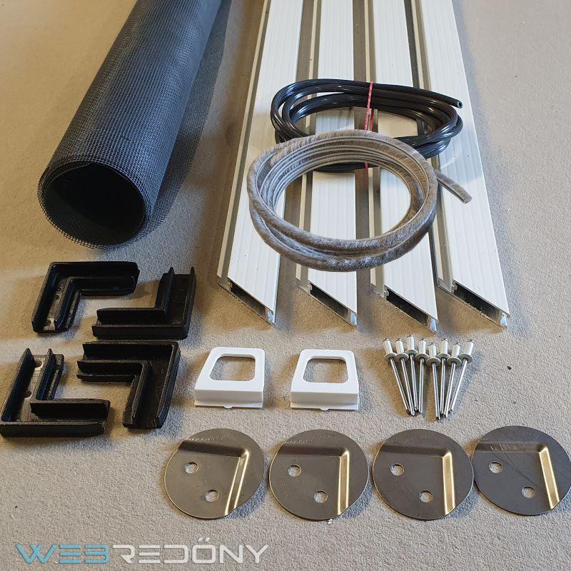 Alumínium Keretes KIVEHETŐ Szúnyogháló szettben Alumínium Keretes KIVEHETŐ Szúnyogháló szettben