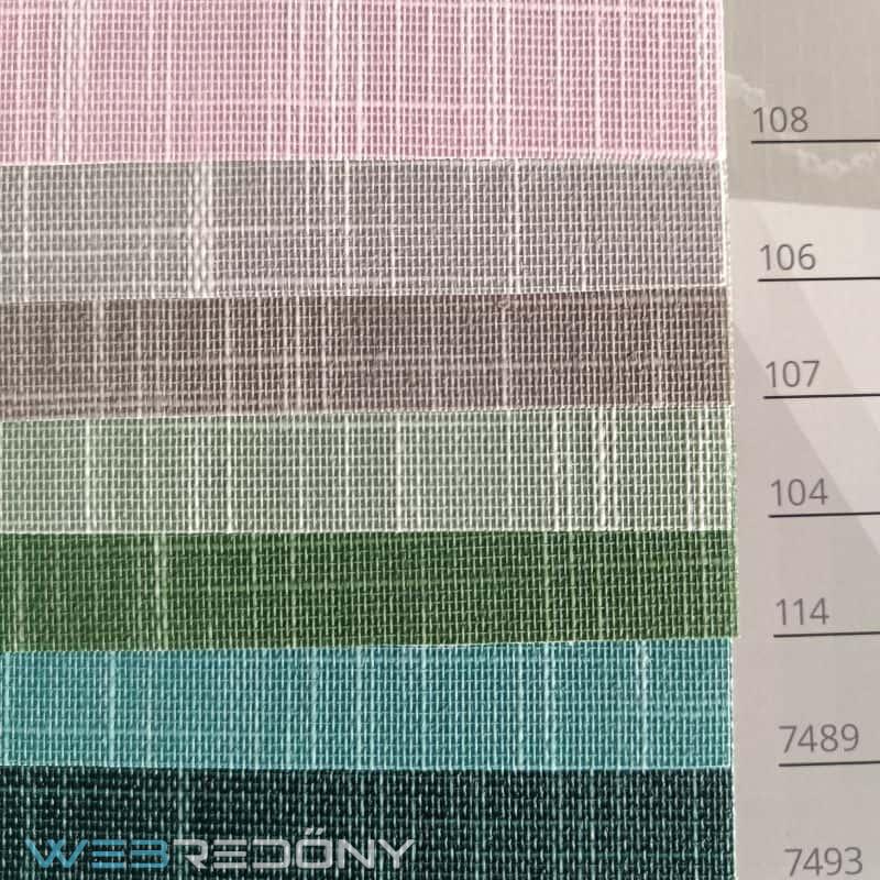 SHANTUNG Szalagfüggöny - színskála SHANTUNG Szalagfüggöny - színskála